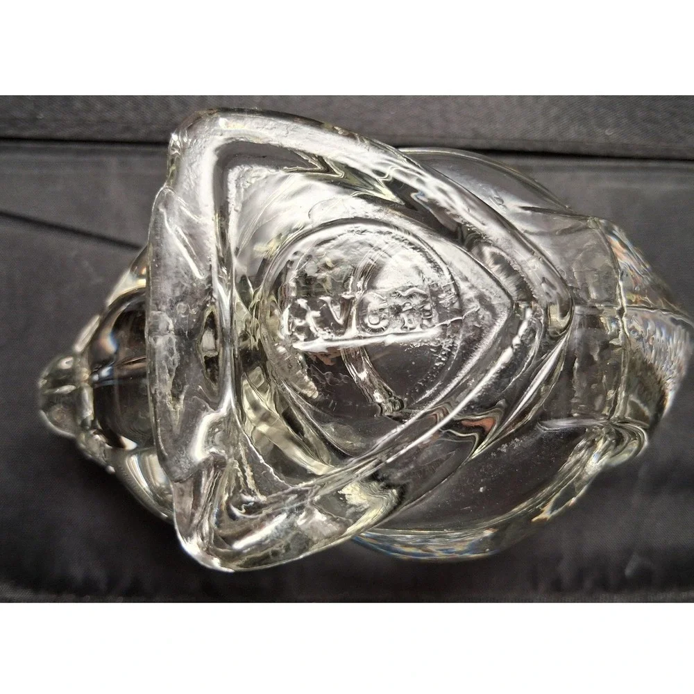 Avon Vintage Clear Glass Squirrel Votive Candle Holder Trinket Dish Figurine